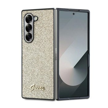Guess 4G Glitter Script vāciņš Samsung Galaxy Z Fold 6 Zelta