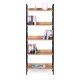 Modernhome lofta stila plaukts ar 5 plauktiem, 160 cm, metāls/MDF