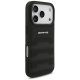 Mercedes iPhone 17 Pro Case AMG Leather Debossed Lines, Black