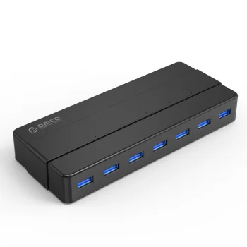 USB centrmezgls Orico H7928-U3-V1, 7x USB-A 3.0, melns