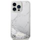 Apple iPhone 14 Pro Max 6.7\'\' Guess Liquid Glitter Marble Case Cover (GUHCP14XLCSGSGH), White