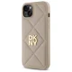 Чехол DKNY для iPhone 15 Plus Quilted Stack Logo, бежевый