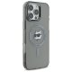 Karl Lagerfeld iPhone 16 Pro Max Case IML Metal Choupette Head MagSafe, Black