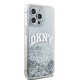 DKNY iPhone 15 Pro vāciņš Liquid Glitters Arch Logo, balts