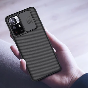 Xiaomi Poco M4 Pro 5G Nillkin CamShield Pro Case Cover with Camera Protection Shield, Black | Чехол для...