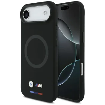 Чехол для iPhone Air BMW M Silicon Logo MagSafe, черный