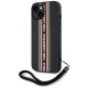 Karl Lagerfeld Saffiano Athleisure Stripes Cord vāciņš iPhone 15, Sarkans