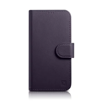 iCarer 2-in-1 maciņš ar maku iPhone 14 Pro Max, Anti-RFID ādas vāciņš, tumši violets (WMI14220728-DP) | Wallet...