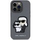Apple iPhone 14 Pro 6.1\" Karl Lagerfeld Saffiano Karl&Choupette Case Cover (KLHCP14LSANKCPG), Silver