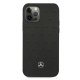 Mercedes iPhone 12 Pro Max vāciņš Leather Stars Pattern, melns