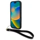 DKNY iPhone 16 Pro Max Case Wrist Strap Stock Logo, Black