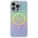Guess IML Iridescent MagSafe vāciņš priekš iPhone 15 Pro, tirkīza