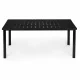 Multigarden dārza galds 180x90 cm 6-8 personām, Melns