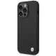 Чехол BMW Silicone Metal Logo для iPhone 15 Pro Max 6.7\", черный
