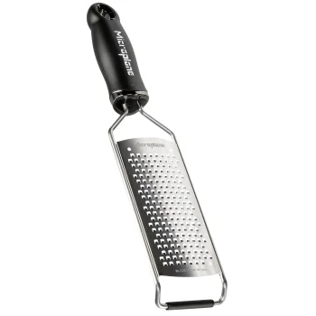 Microplane Gourmet rupjā rīve, melna / sudraba