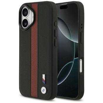 BMW iPhone 17 vāciņš M Perforated Stripe Logo MagSafe, sarkans