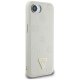 Guess Grained Hot Stamp Peony Triangle Logo MagSafe vāciņš iPhone 16e bēšs