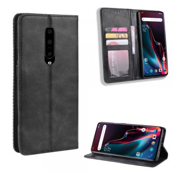 Maciņš vaciņš apvalks priekš OnePlus 7 Pro | PU Leather Wallet Case for OnePlus 7 Pro - Black
