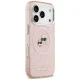 Чехол Karl Lagerfeld для iPhone 17 Pro MagSafe IML Glitter Karl and Choupette, розовый