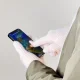 Вязаные перчатки для сенсорных экранов с прорезями, розовые