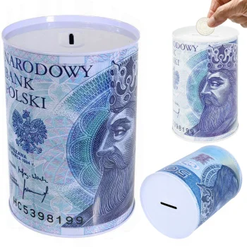 Metāla Naudas Kaste Krājkasīte, Zils | Metal Piggy Bank Money Box Can
