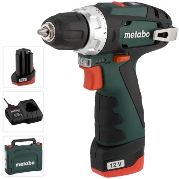 Аккумуляторная дрель-шуруповерт Metabo PowerMaxx BS Basic 12 В (2x 2.0 Ач, ЗУ,...