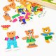 Bakalu Wooden Dress-up Puzzle Bear Family Emotions, 47 Pcs