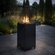 Gas Patio Heater 44,000 BTU (13 kW) with Glass Tube, Volcanic Rocks and Cover