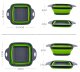 Foldable Plastic and Silicone Colander, Fruit and Vegetable Washing Basket, Set of 2