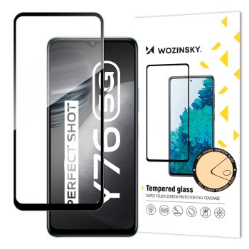 Защитное стекло Wozinsky Full Glue для Vivo Y76 5G / Y76s / Y74s Черное
