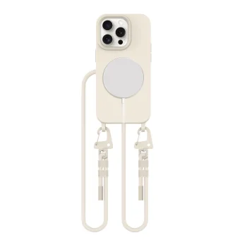 Apple iPhone 14 Pro 6.1'' Tech-Protect MagNecklace MagSafe Case Cover with Lanyard, Latte | Чехол Обложка...