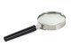 Classic Handheld Magnifying Glass 60mm with Metal Frame, Silver-Black
