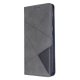 Samsung Galaxy A51 (SM-A515F) Geometric Pattern PU Leather Case Cover, Grey | Vāciņš maciņš apvalks