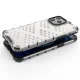 Vāciņš iPhone 13 Pro Max ar Honeycomb dizainu un TPU apmali, zaļš
