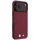 BMW M Carbon Metal Logo MagSafe vāciņš iPhone 17 Pro Max / 18 Pro Max, bordo