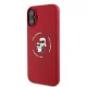 Чехол Karl Lagerfeld Silicone Karl&Choupette Heads Ring MagSafe для iPhone 16 Plus, Красный