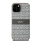 Apple iPhone 15 Plus 6.7\'\' DKNY Leather Mono Stripe Metal Logo Case Cover, Beige | Telefona Vāciņš Maciņš Maks...