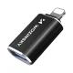 Wozinsky WALA-01 Lightning uz USB-A OTG pāreja, melna
