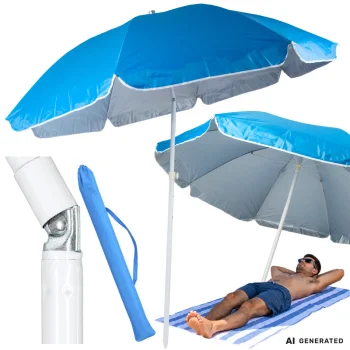 Saliekams pludmales un dārza saulessargs ar UV filtru, 170 cm