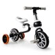 ECOTOYS 4-in-1 Kids Balance Bike with Pedals & Training Wheels, Black