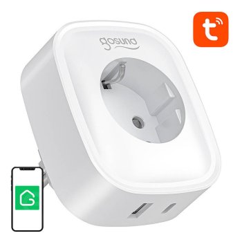 Умная WiFi розетка Gosund SP6 16A с USB-C 20W и мониторингом энергии