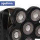 Soulima 00026423 bezvadu matu un bārdas trimmeris / skuveklis ar 6 galviņām, melns