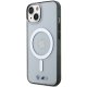 BMW iPhone 14 Plus / 15 Plus vāciņš Silver Ring MagSafe, caurspīdīgs