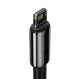 Кабель USB - Lightning Baseus Tungsten Gold 2.4A 2м Черный