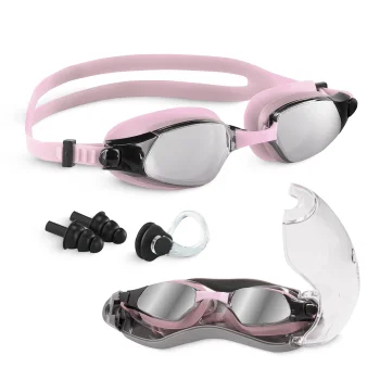 4Fizjo TSUNAMI peldēšanas brilles ar Anti-Fog un UV filtru, rozā