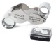 Folding Pocket Jewelry Loupe 10x 20x, Steel Body, Glossy Silver
