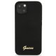 Guess iPhone 13 vāciņš Silicone Script Gold Logo Melns