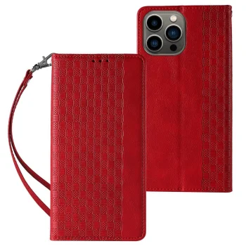 Чехол-книжка для iPhone 14 Plus с функцией кошелька и подставкой Magnet Strap...