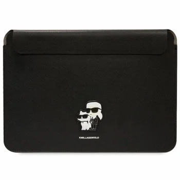 Karl Lagerfeld portatīvā datora soma 14" Saffiano Karl & Choupette, melna