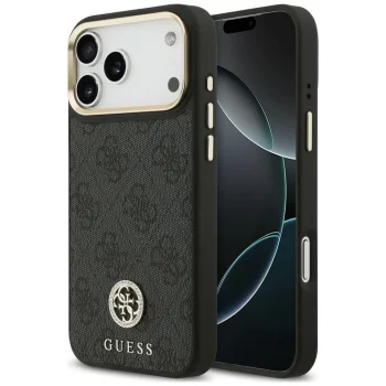 Guess 4G Strass Logo MagSafe ümbris iPhone 18 Pro Max / 17 Pro Max, must